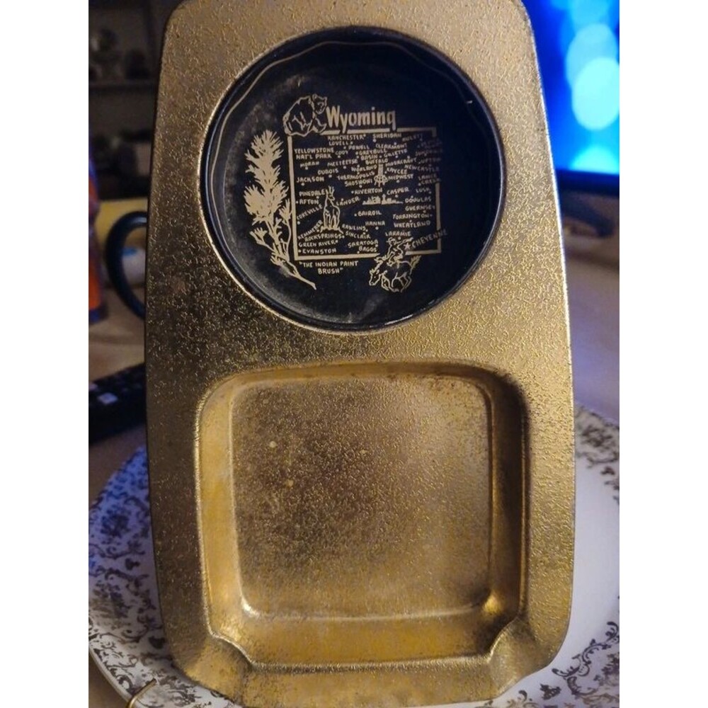 MCM Wyoming Ashtray Excellent Condition 1950's. Yellowstone Jackson Cheyenne